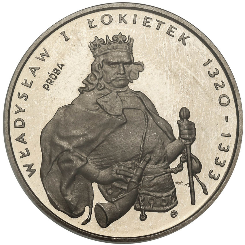 PRL. PRÓBA Nikiel 1000 złotych 1986 Łokietek półpostać